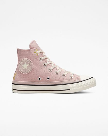 Zapatillas Altas Converse Chuck Taylor All Star Autumn Embroidery Mujer Gris Limón | PE 54PW7L